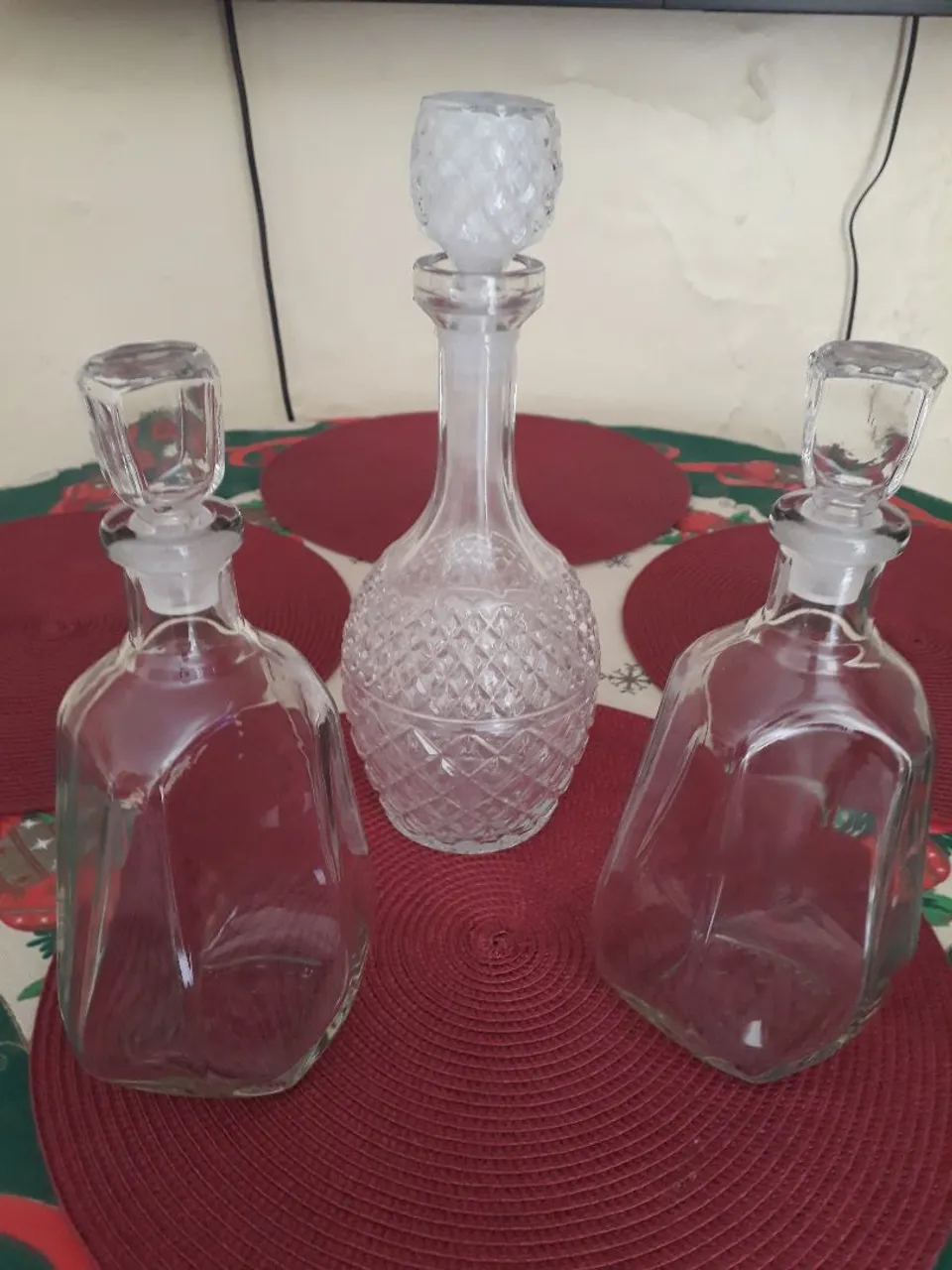 Conjunto de Decanter e Garrafas de Cristal