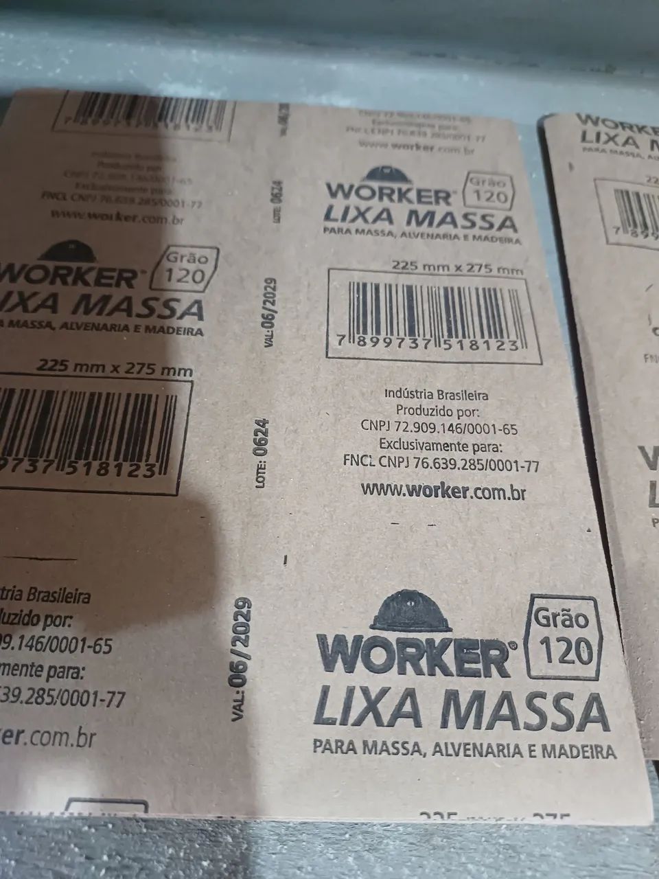 Lixa Massa Worker Grão 60 - 225mm x 275mm - Foto 4
