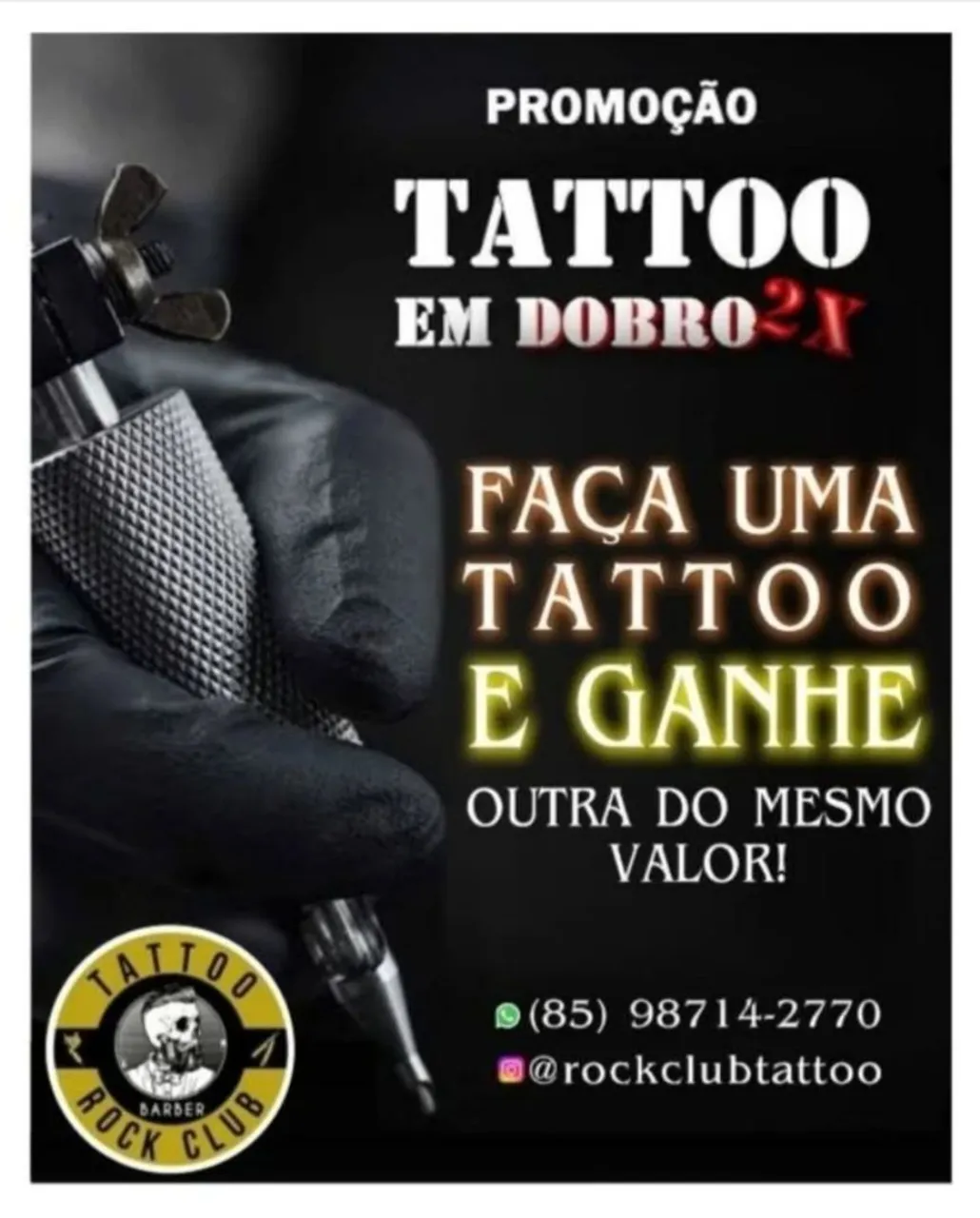 Promoção tattoo em dobro