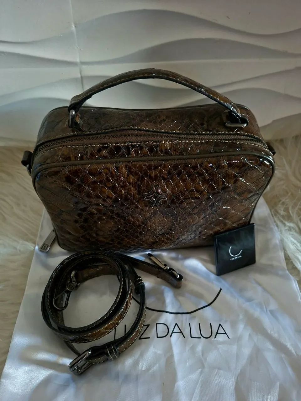 Bolsa luz da lua couro legítimo original Bolsas, malas e