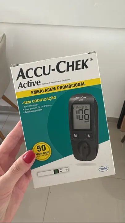Aparelho de Medição de Glicose Accu-Chek Active + fitas 