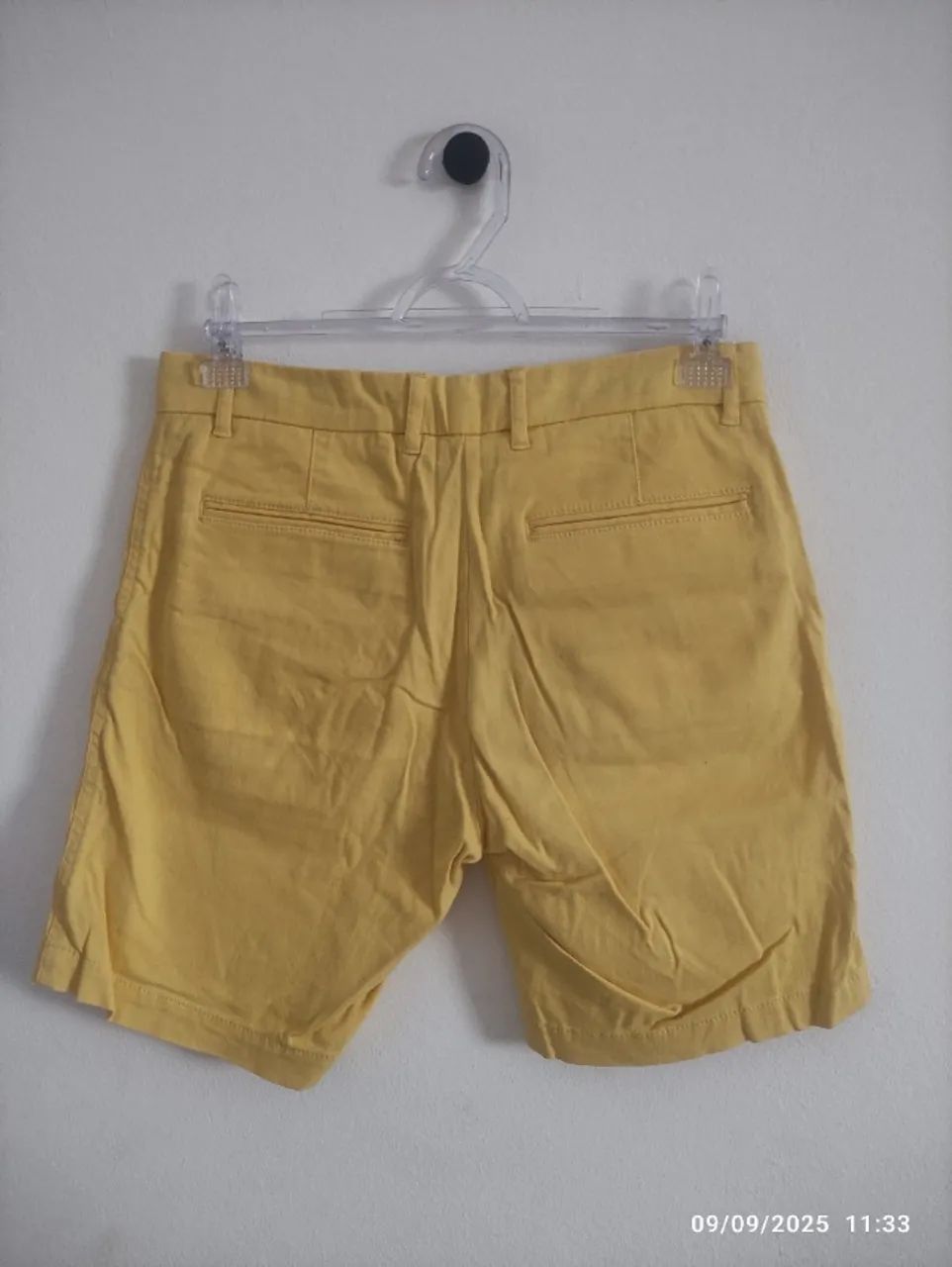 Bermuda Alfaiataria Amarelo - Foto 3