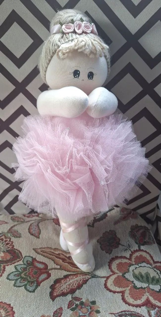 Boneca bailarina de pano 50 cm 