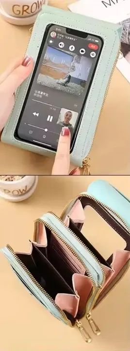 Bolsa para celular couro sintético macio - Foto 2