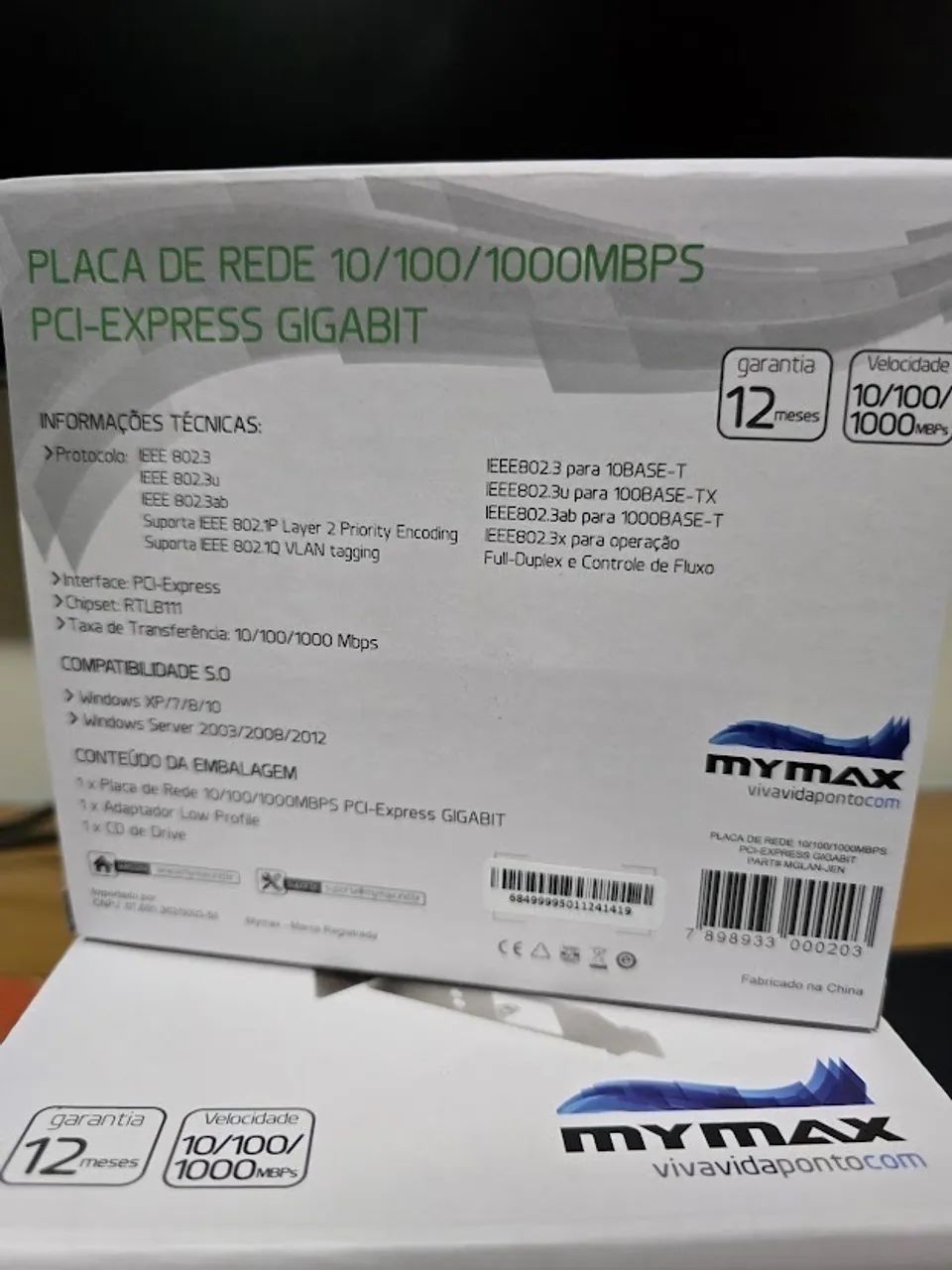 Placa de Rede 10/100/1000Mbps PCI Express Gigabit MYMAX - Foto 5