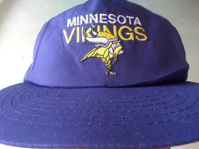 Boné aba reta... Minnesota Vikings 1993 Original (Aba reta) - Foto 4