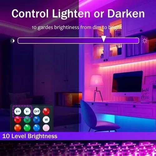 Fita Led ComSensor De Som RGB 5M (Honestidade e Qualidade é na Distribuidora JK ) - Foto 5