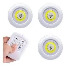 Kit 3 lâmpadas luminaria com led e controle