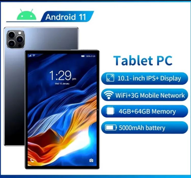 Tablet BDF Android 10.1? - 4gb com 64gb memória interna