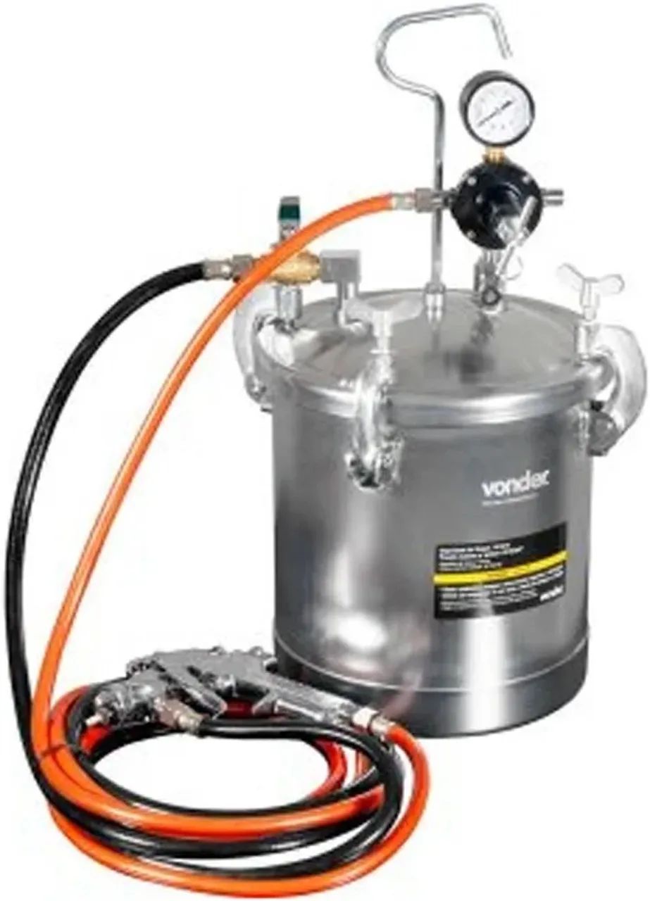 Tanque de pressão 10 litros vonder para compressor de ar pintura 