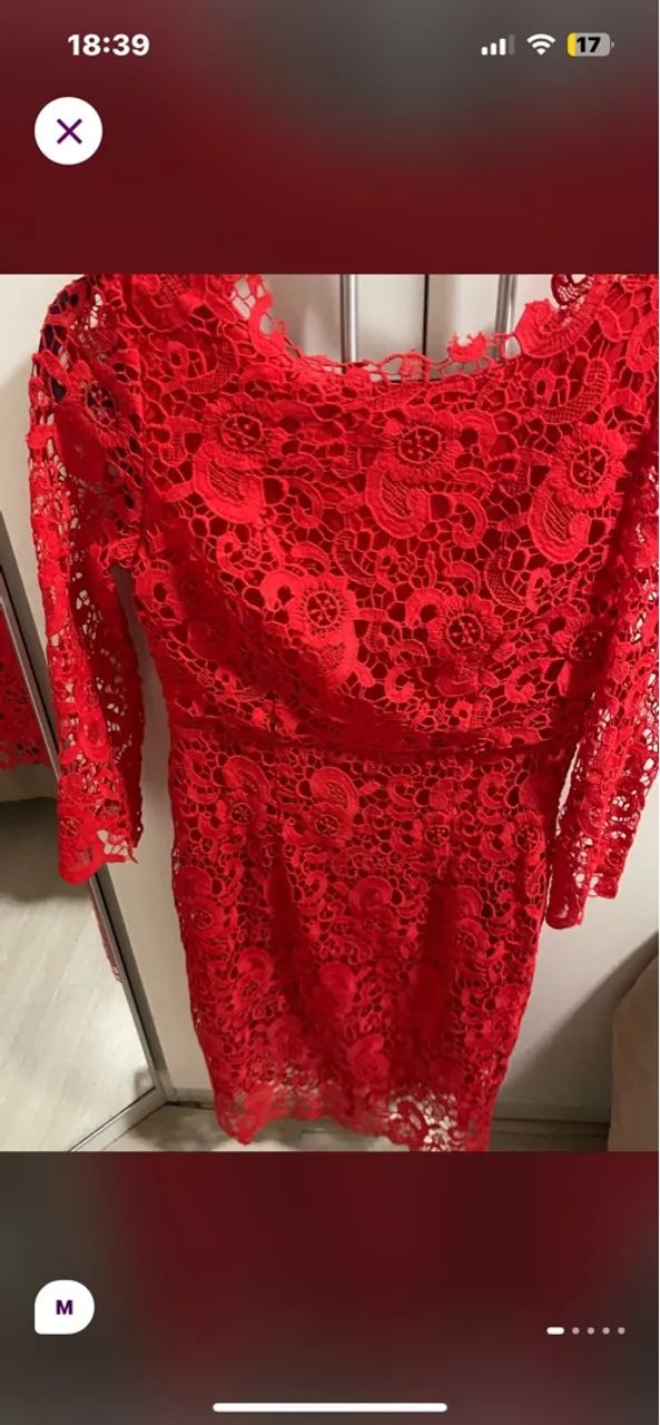 Vestido Vermelho Renda Modelo de Mãe de Princesa  - Foto 4