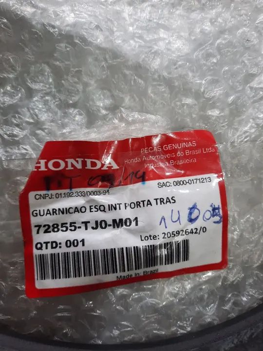Borracha porta traseira esquerda Honda Fit 2009 a 2012 - Foto 2