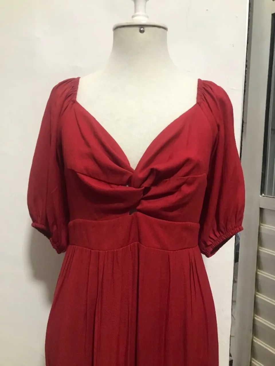Vestido Longo Vermelho Elegante - Foto 2