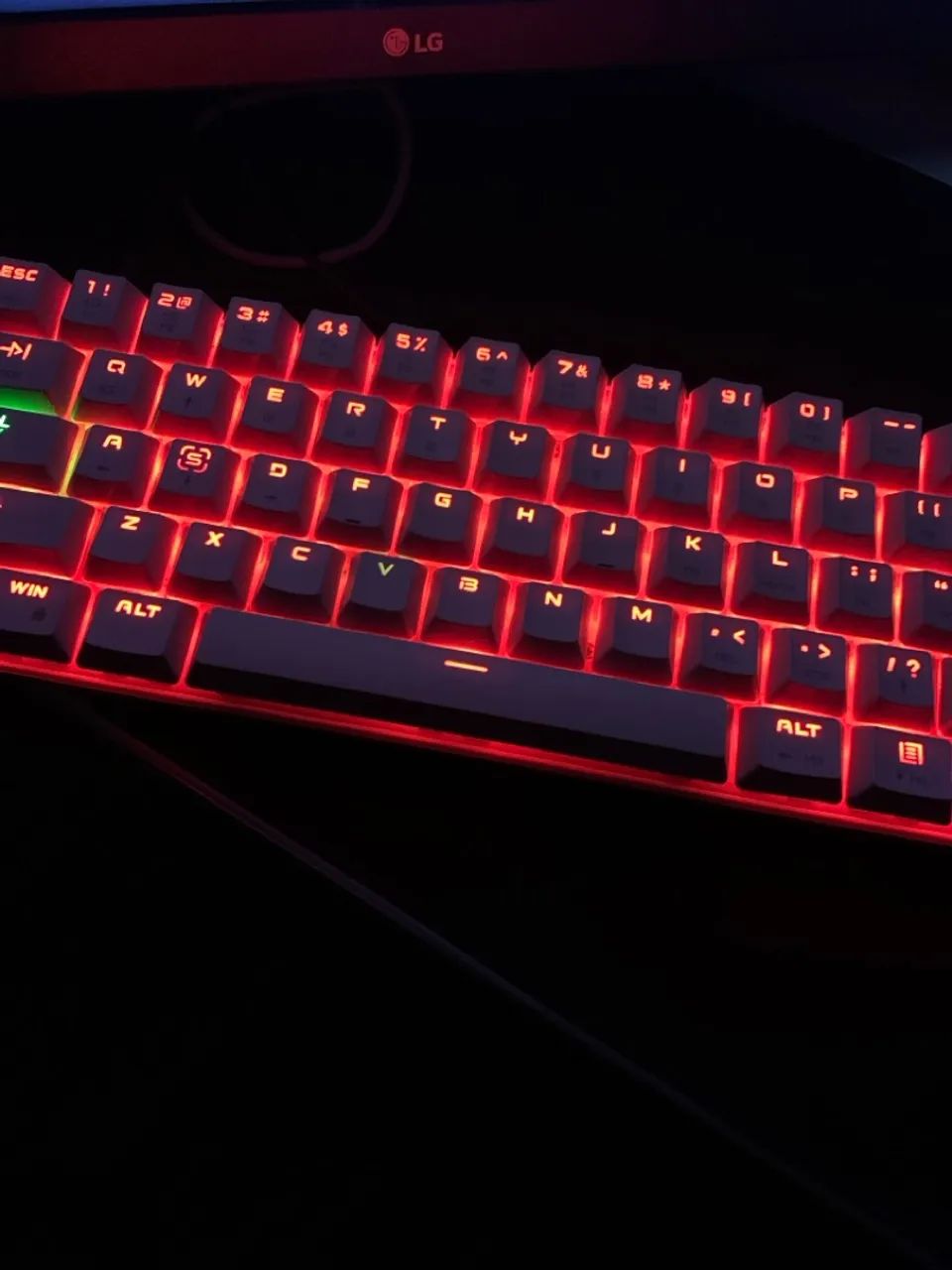 teclado mecanico 60 rgb switch blue ck62 descontaço