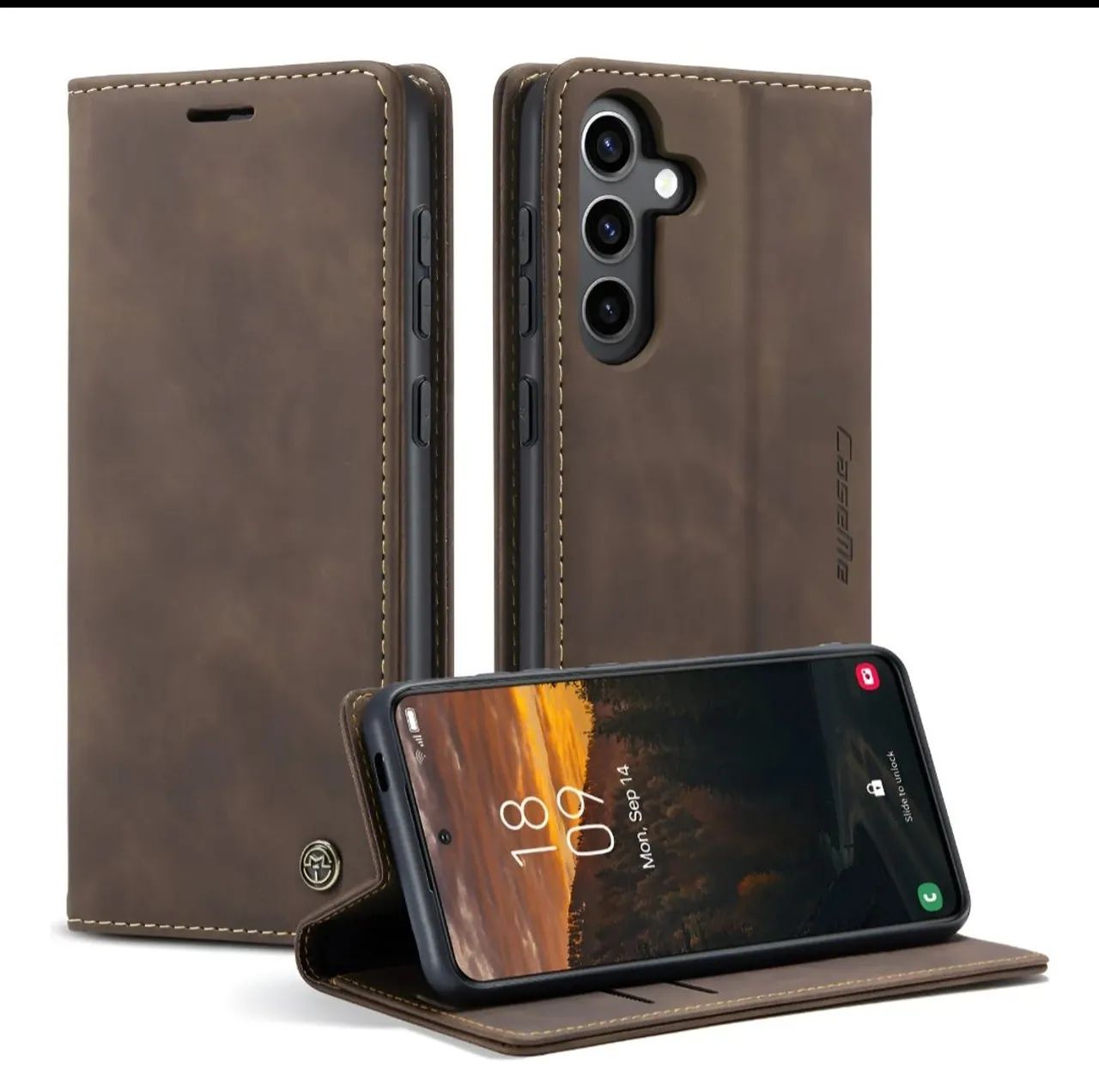 Capa De Celular S21 FE <br>Wallet Para Samsung Galaxy<br>Book - Foto 2