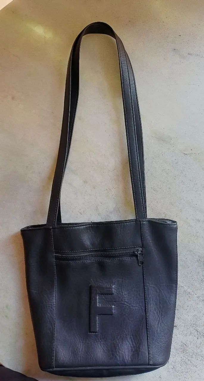 Bolsa Tote feminina de couro sintético  - Foto 3