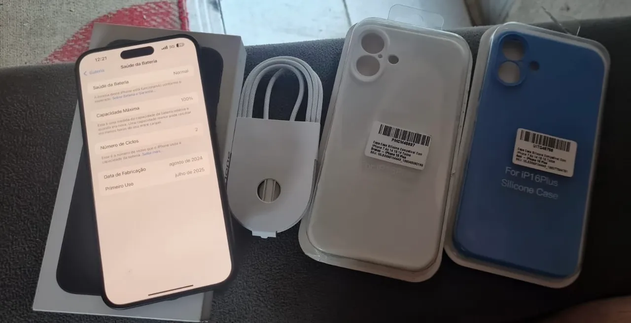 iPhone 16 Plus 128GB NOVO com Nota e garantia até 10/07/2026 vendo ou TROCO LEIA