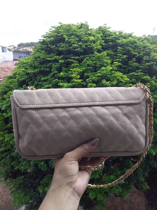 Bolsa feminina de ombro bege - Foto 2