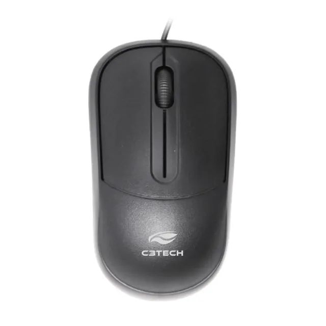 Mouse USB C3Tech Ms-35Bk, 1.000 Dpi, Básico, Preto