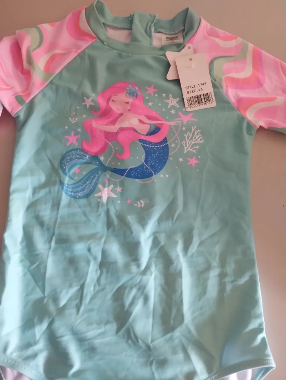 Maiô infantil sereia