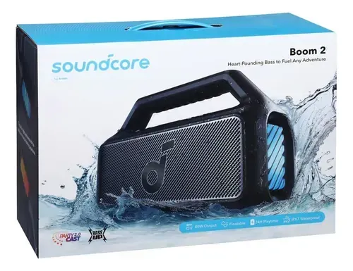 Alto-falante externo Soundcore Boom 2 80W com subwoofer IPX7