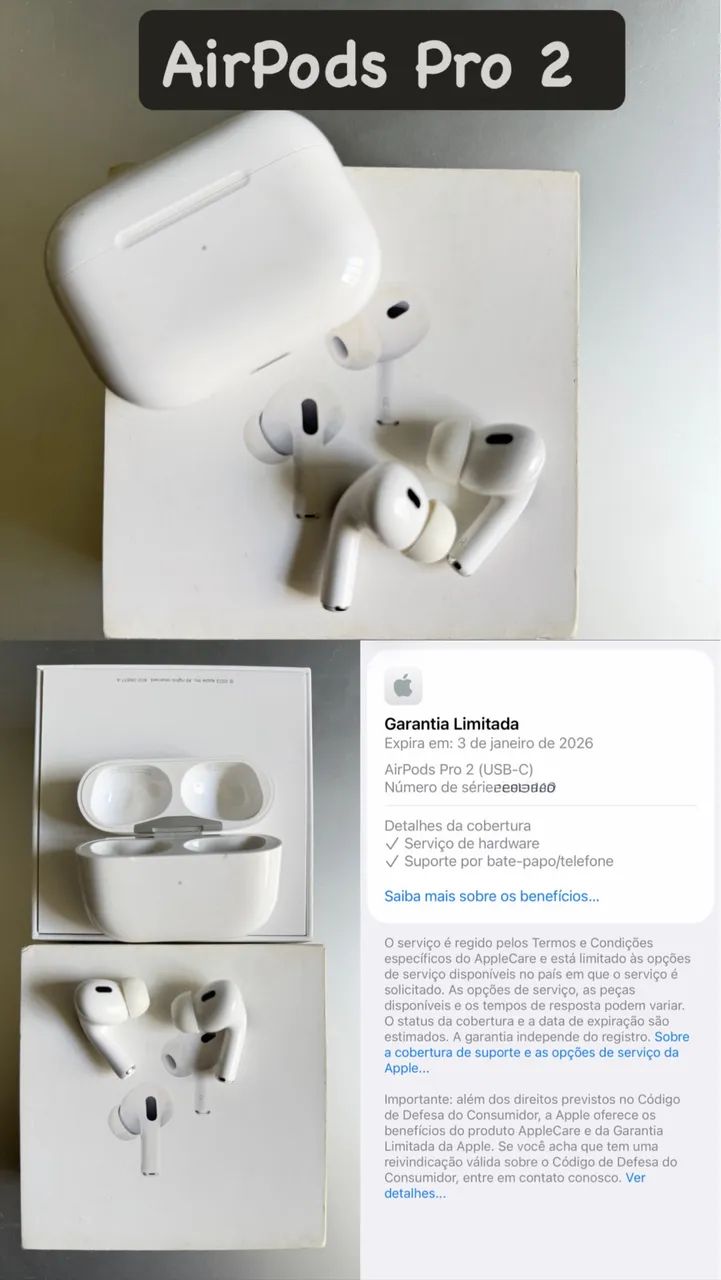 AirPods Pro2本体 FONE AIRPODS PRO 2 GERACAO - GARANTIA MISTER - APROVADO