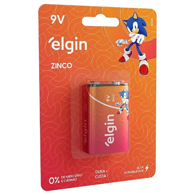 Bateria 9v Zinco 1 Unidade Elgin