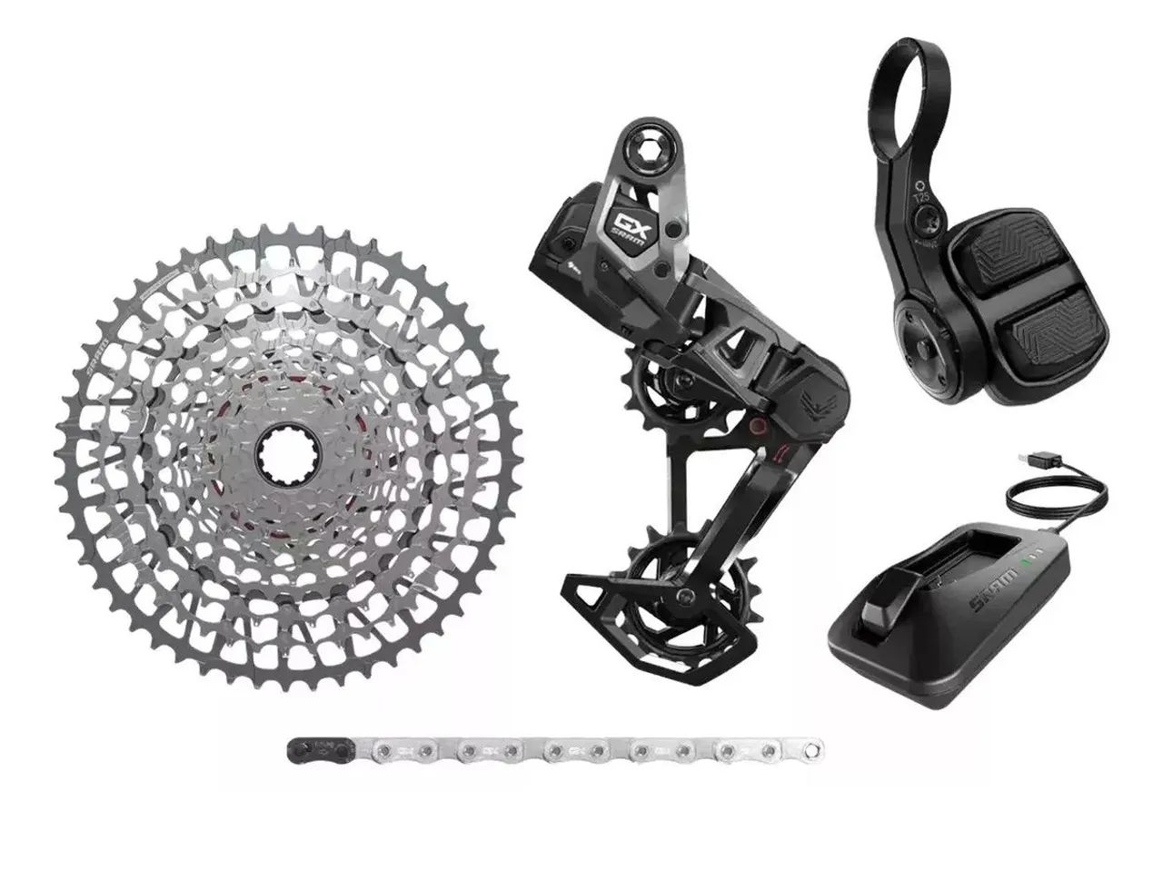 Kit Sram Gx Eagle T-Type 12v Eletrônico - K7 - Corrente - Pod - Cambio