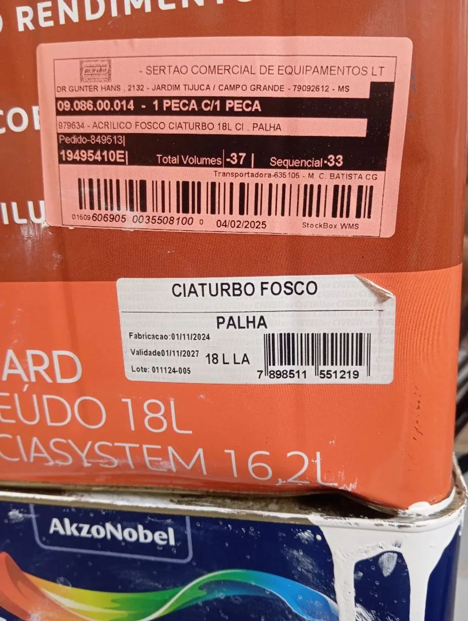 Tinta Acrílica Fosca Ciaturbo 18L - Palha - Foto 2