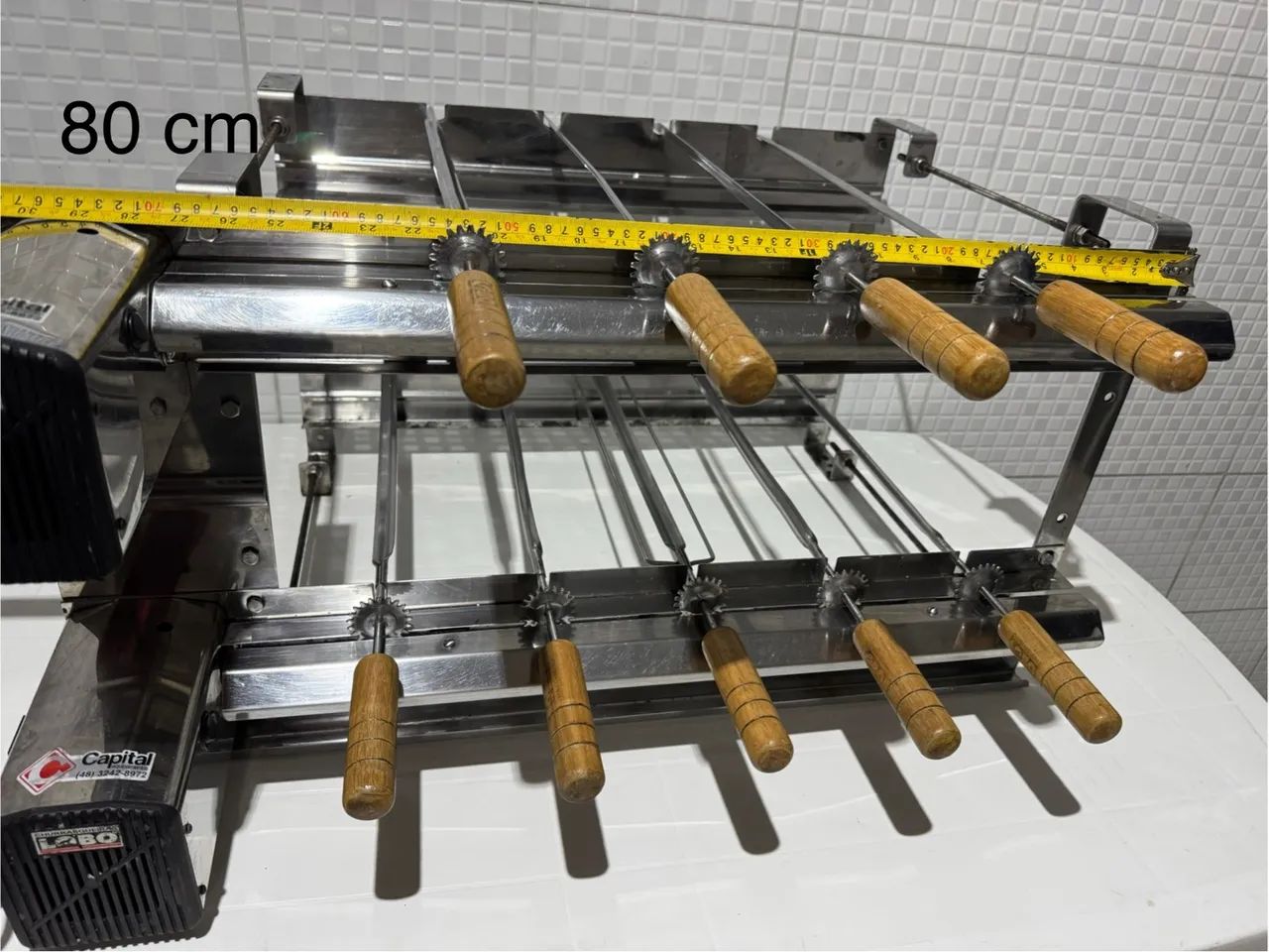 Churrasqueira inox rotativa 2 motores - Foto 3