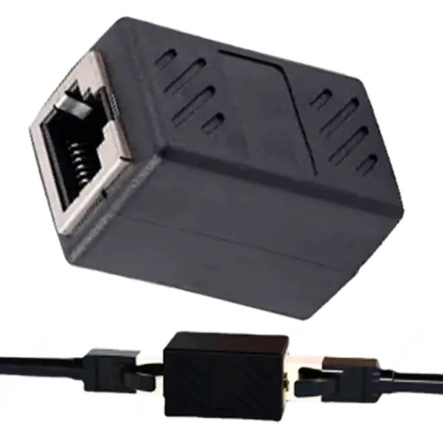 Conector Emenda Rj45 Extensor Cat5 Cat6 Cat7 Rede gigabit