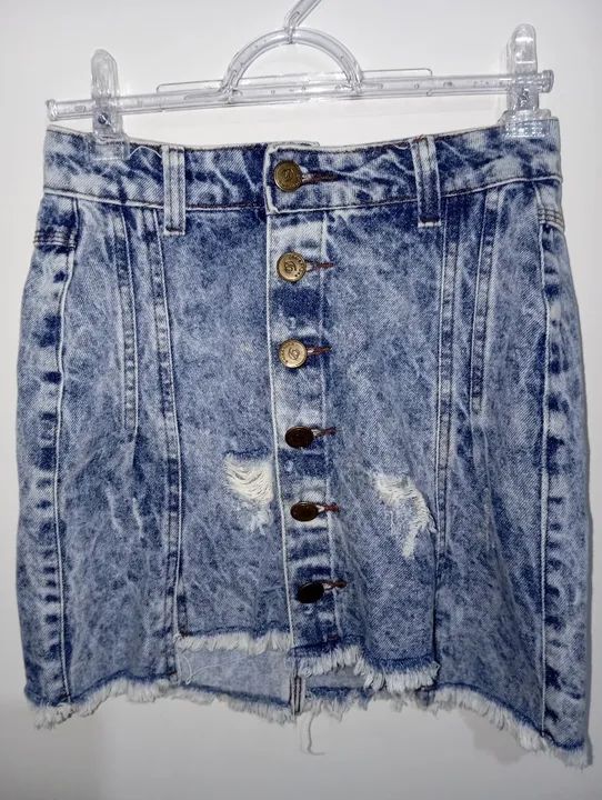 Saia Jeans  Botões
