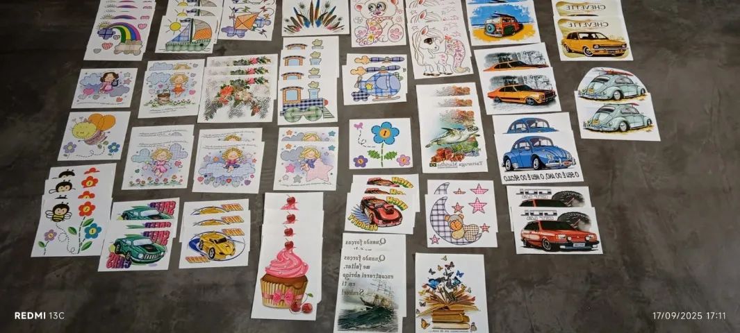 LOTE C/167 ESTAMPAS IMPRESSAS PRONTAS CAMISETA SUBLIMAÇÃO  - Foto 3