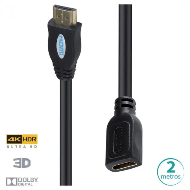 Cabo Extensor Hdmi 2.0 4k Ultra Hd 3d Conexao Ethernet 2 Metros - H20f-2 (Entrega Grátis)