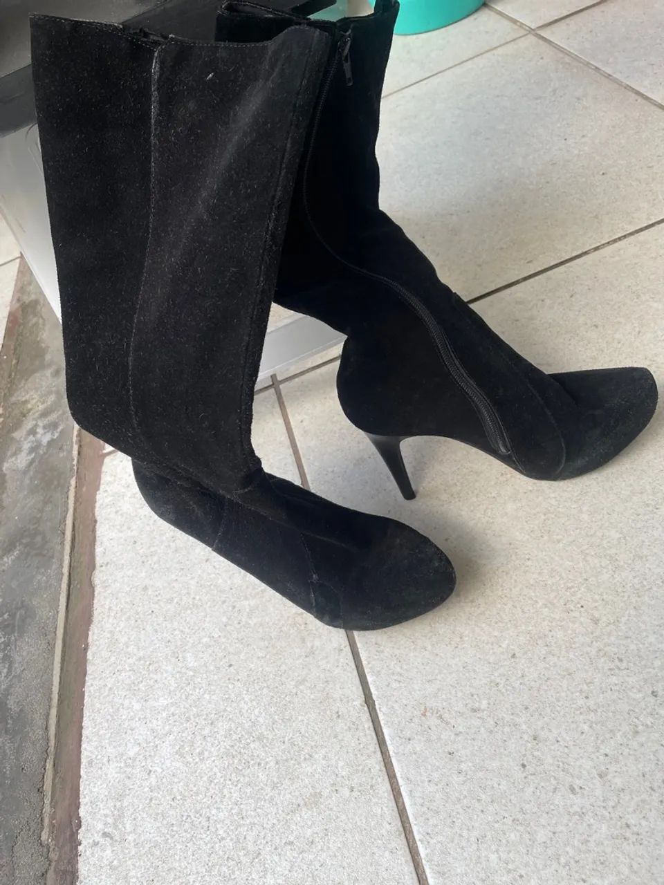 Bota camurça preta da preto n 36 - Foto 3