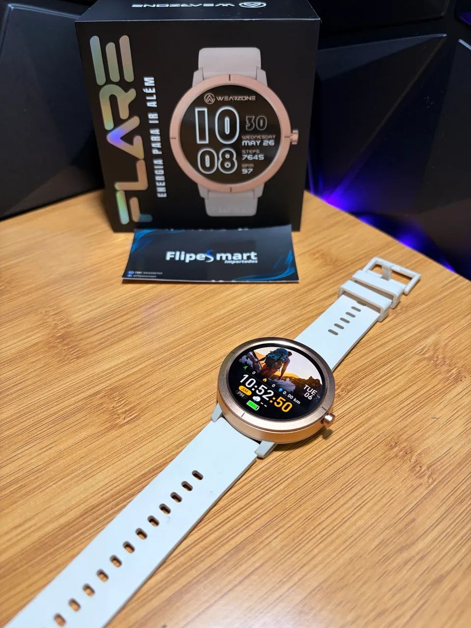 Smartwatch Flare Rosê (Gps, 5atm, Amoled)