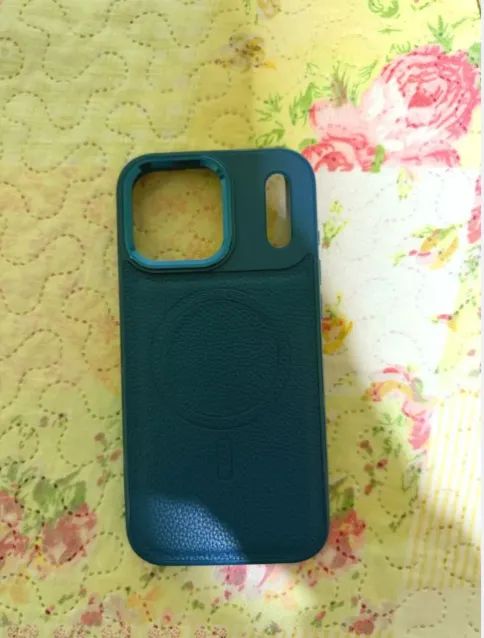 Capa para iPhone 17 Pro Max - Couro Ecológico com Anel Magnético (Azul) - Foto 3