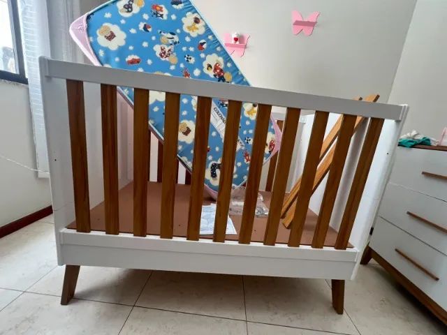 Berço Peroba 5 em 1 + Colchão Ortobom D18 - Foto 3