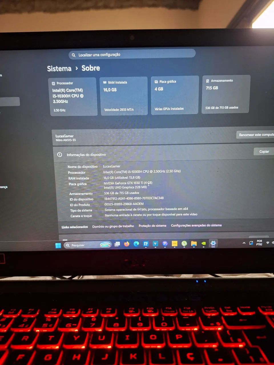 Notebook GAMER - Foto 2