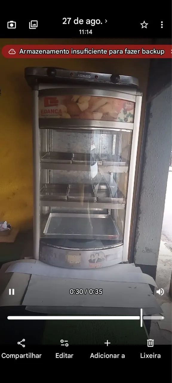 Vendo uma estufa de salgados