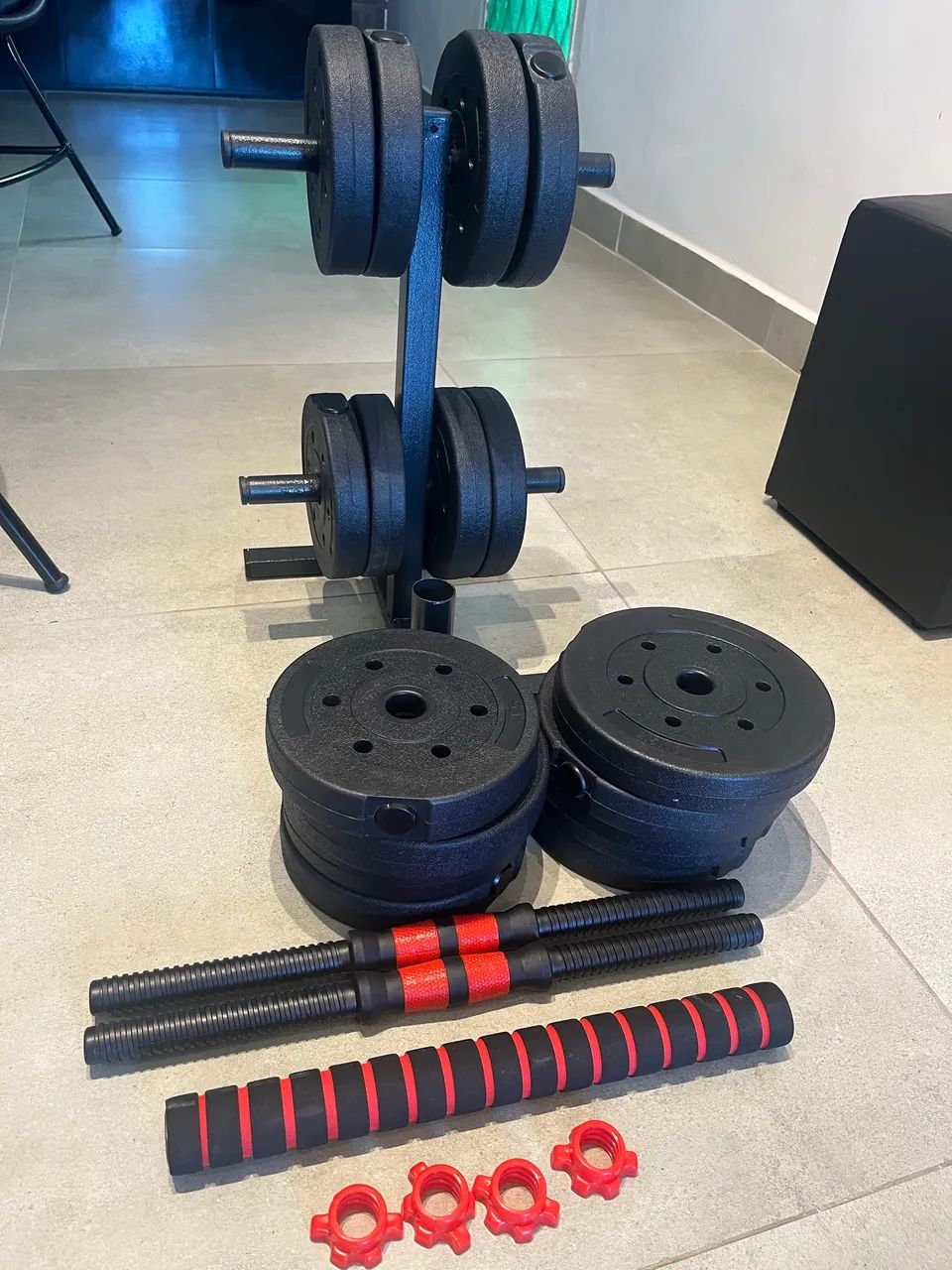 kit anilhas + suporte
