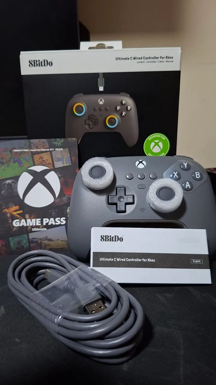 Controle 8BitDo ultimate c xbox + 1 mês de game pass ultimate. Pronta entrega 