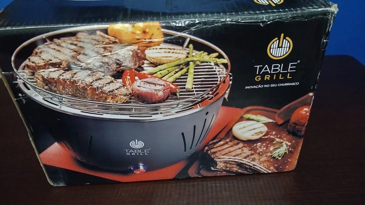 Churrasqueira table grill vermelha