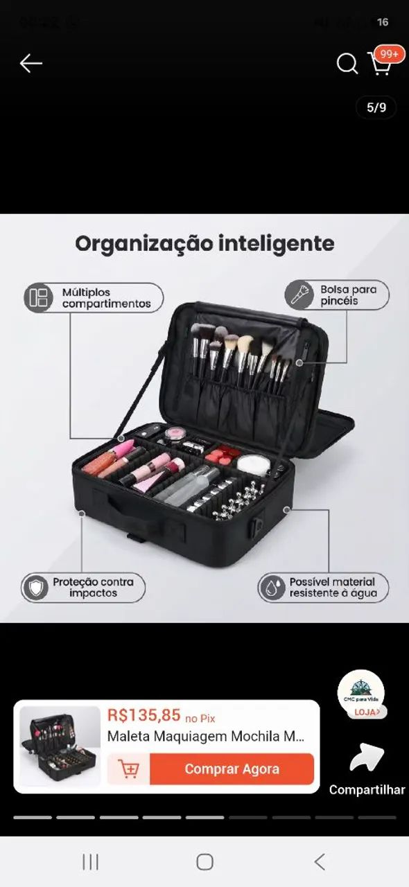 Maleta de maquiagem 