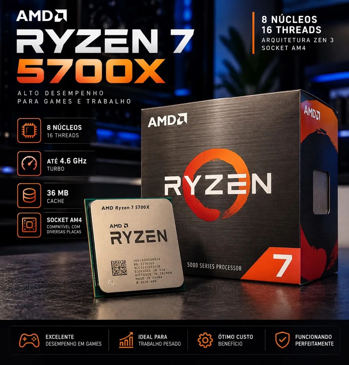 Processador Ryzen 7 5700x