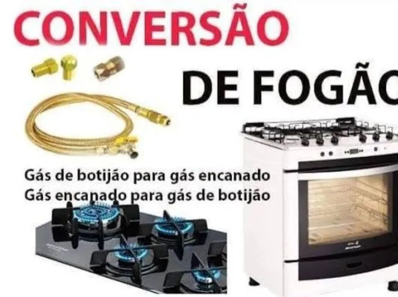 Conversão Instalação de fogão  e conversão pra GLP e GN