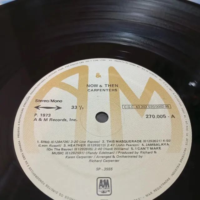 LP Vinil Carpenters - Now & Then (1973) - Foto 2