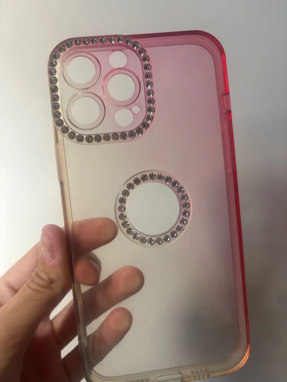 Capa Colorida Com Strass Na Câmera IPhone 13 Pro Max - Foto 3