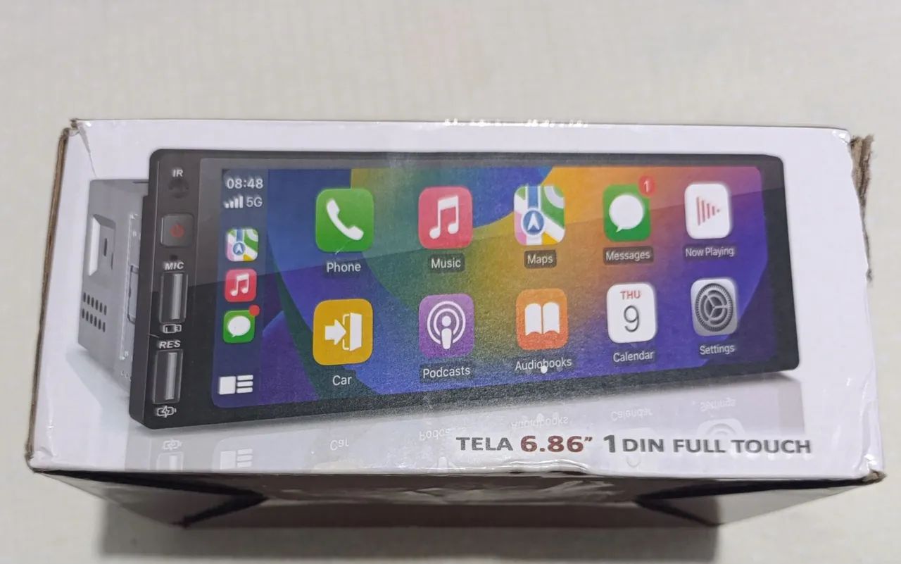 Multimídia mp5 de 1din de 6.86 polegadas Android auto e Car play - Foto 5