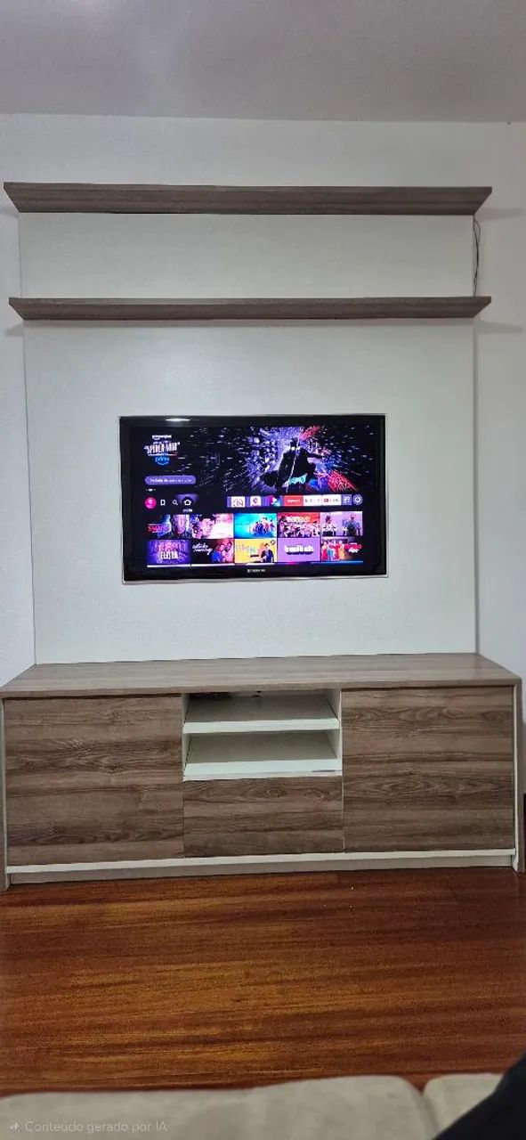 Painel de TV com rack
